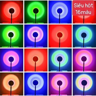 Đèn Hoàng Hôn 16 Màu có Remote Đèn Quay Tik Tok Hot Nhất Hiện Nay Đèn LED Sunset Đèn Hoàng Hôn