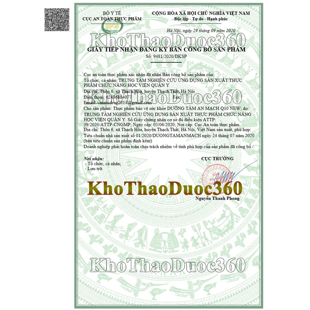 Dưỡng Tâm An Mạch Q10 Enstou Học viện Quân Y - Hộp 20 viên | BigBuy360 - bigbuy360.vn