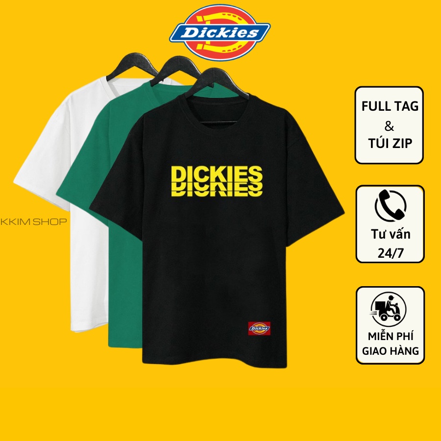 Áo Thun Tay Lỡ Dickies, áo phông Unisex nam nữ Form rộng oversize, chất liệu Cotton. KKIM Shop