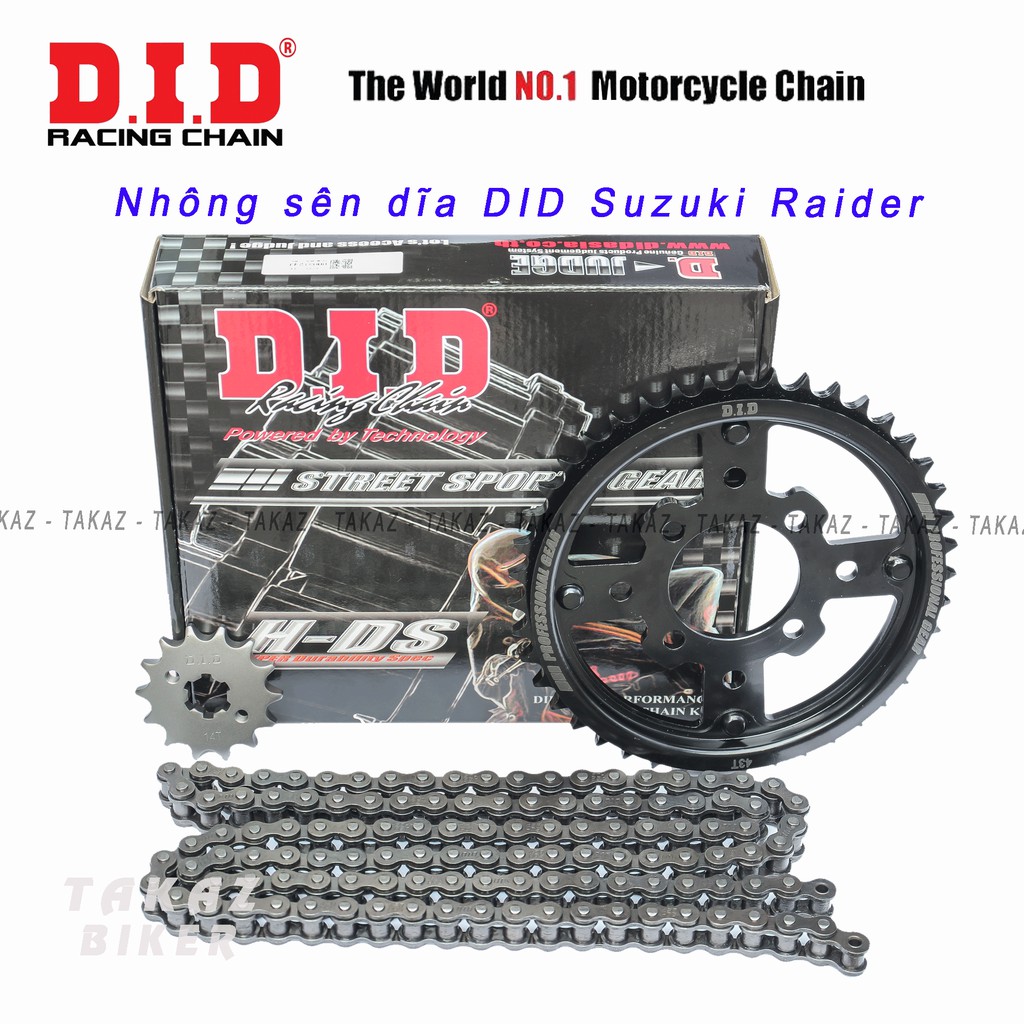 Sên nhông đĩa Suzuki Raider bình xăng con ( 2 in 1 ) - HDS 10 ly Thái Lan B1 mã sp