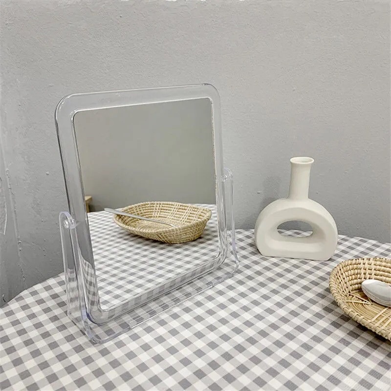 Gương để bàn 2 mặt xoay 360 viền trong