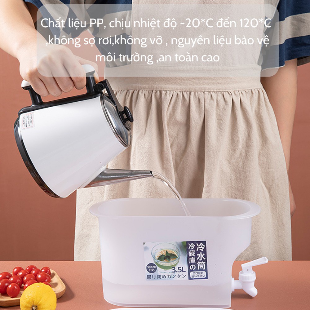 Bình đựng nước, hộp đựng nước tủ lạnh Seka 3,5 Lít hàng chính hãng LOẠI 1 [ Bảo hành 12 tháng ]