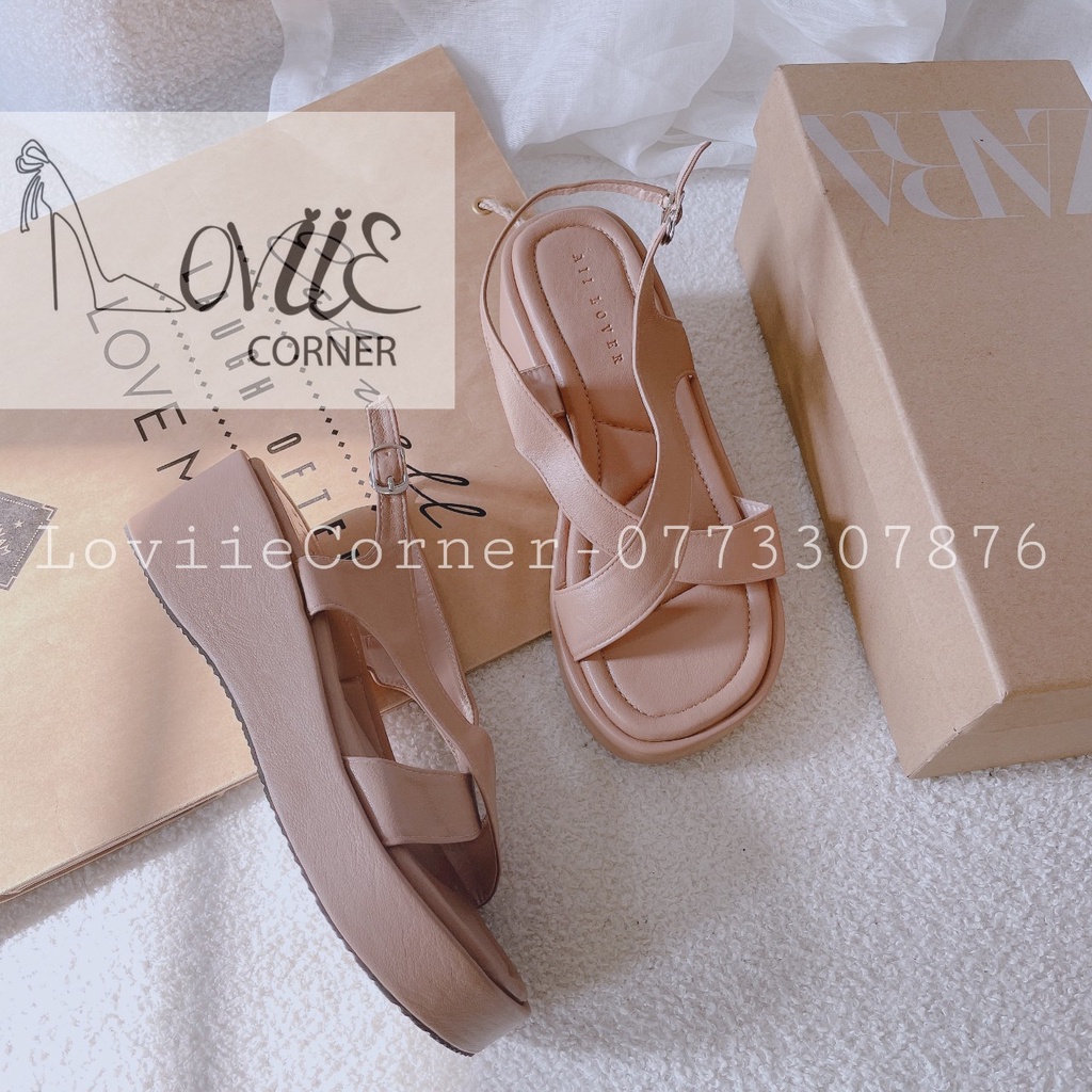 SANDAL XUỒNG LOVIIECORNER - GIÀY THỜI TRANG PHONG CÁCH NỮ TÍNH QUAI NGANG CHÉO ĐẾ BẰNG S220711