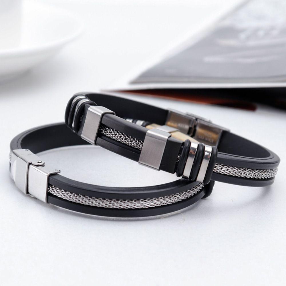 Vòng Tay VANES1 Chất Liệu Thép Titan Phong Cách Hip Hop Punk Cho Nam