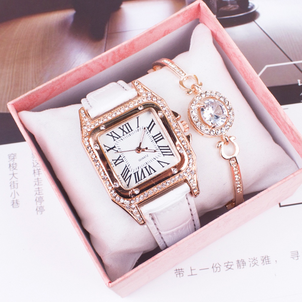 Bộ quà tặng ý nghĩa đồng hồ thời trang nữ và vòng đeo tay hàng gia công BHTT31 | BigBuy360 - bigbuy360.vn