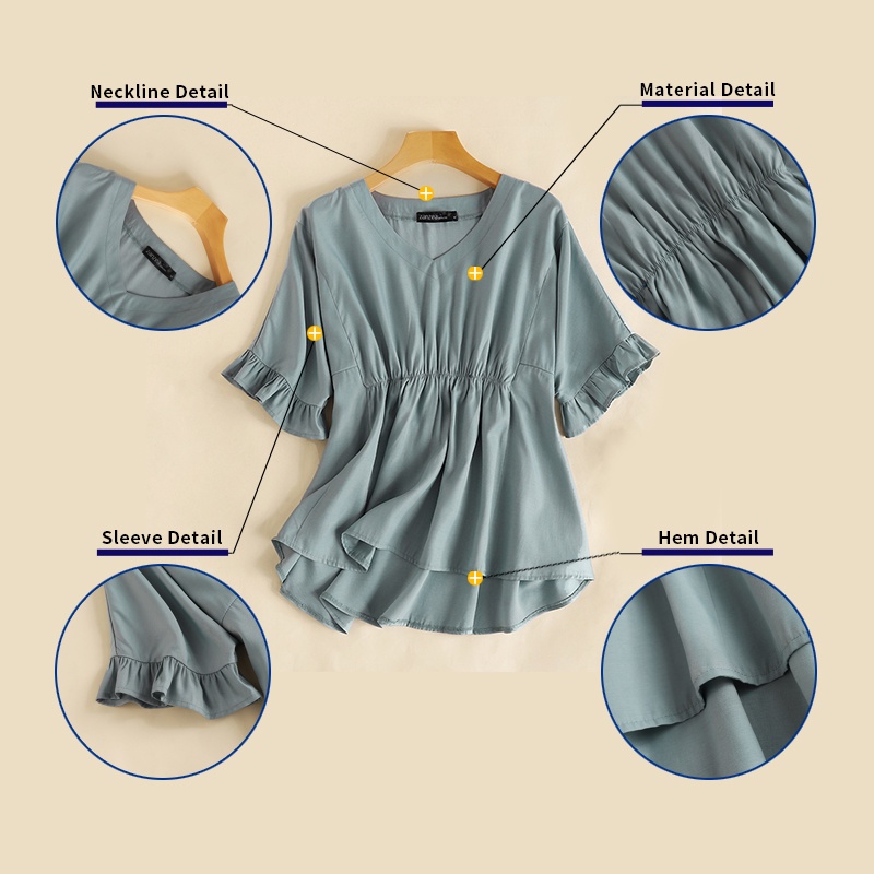 Zanzea Áo Tay Ngắn Cổ Chữ V Thời Trang Sành Điệu Cho Nữ