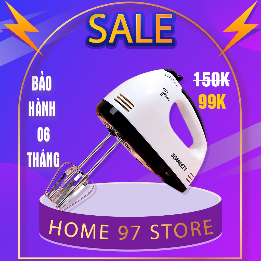 Máy Đánh Trứng Mini Cầm Tay 7 Tốc Độ, Đánh Trứng, Làm Bánh, Đánh Kem,Trộn Bột,Tạo Bọt Cà Phê Tiện Lợi.