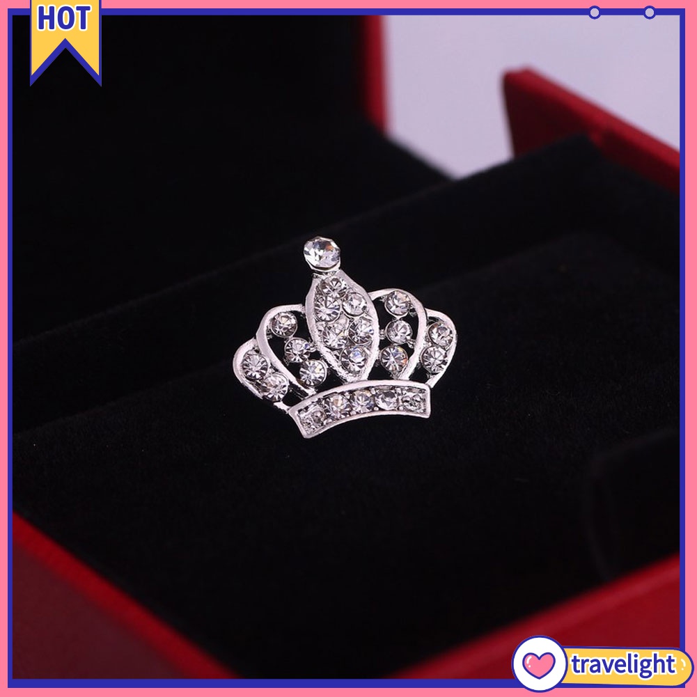 Ghim Cài Áo Hình Vương Miện Đính Đá Thời Trang