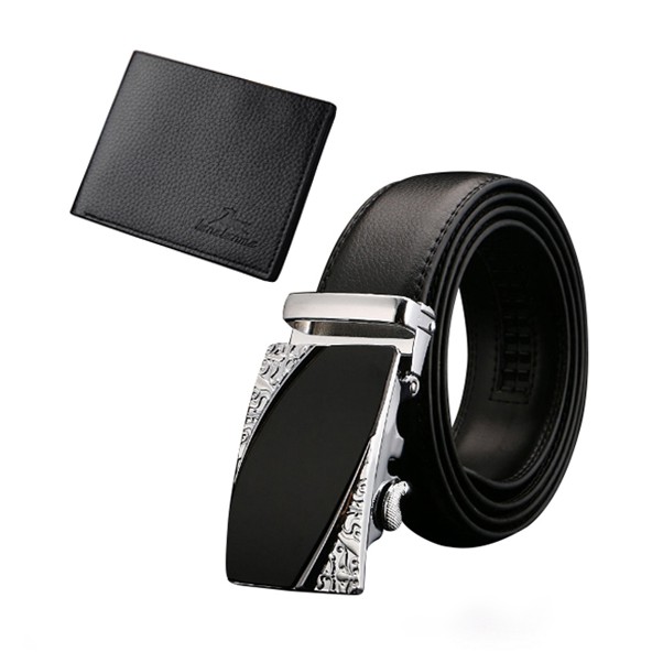 Bộ đôi thắt lưng da và ví da nam cao câp MLV+VD015