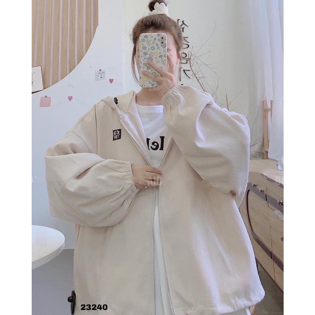 23240	KH23240-Khoác kaki ngực tag bò sữa chữ lưng tay bo TK