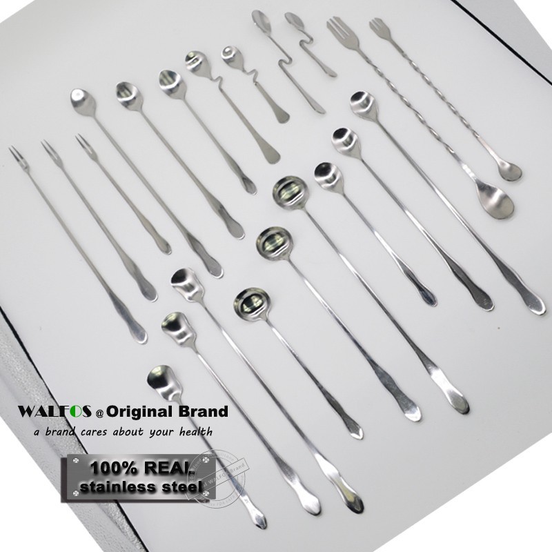 Muỗng Cà Phê WALFOS Cán Dài Bằng Thép Không Gỉ