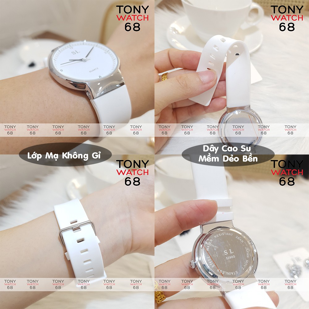 Đồng hồ đeo tay nam nữ SL Apple Watch dây cao su mặt vuông chính hãng chống nước | BigBuy360 - bigbuy360.vn