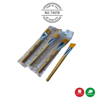 Cọ đắp mặt nạ cán gỗ, lông mềm mịn dài 19cm