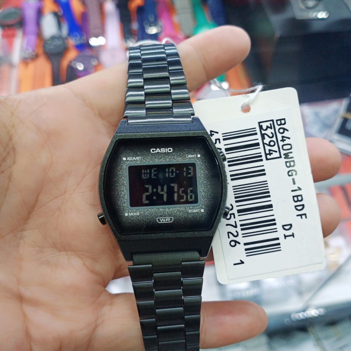 Đồng hồ nam nữ Casio B640w chính hãng mặt mạ vàng lấp lánh sang trọng lịch lãm bảo hành quốc tế 12 tháng
