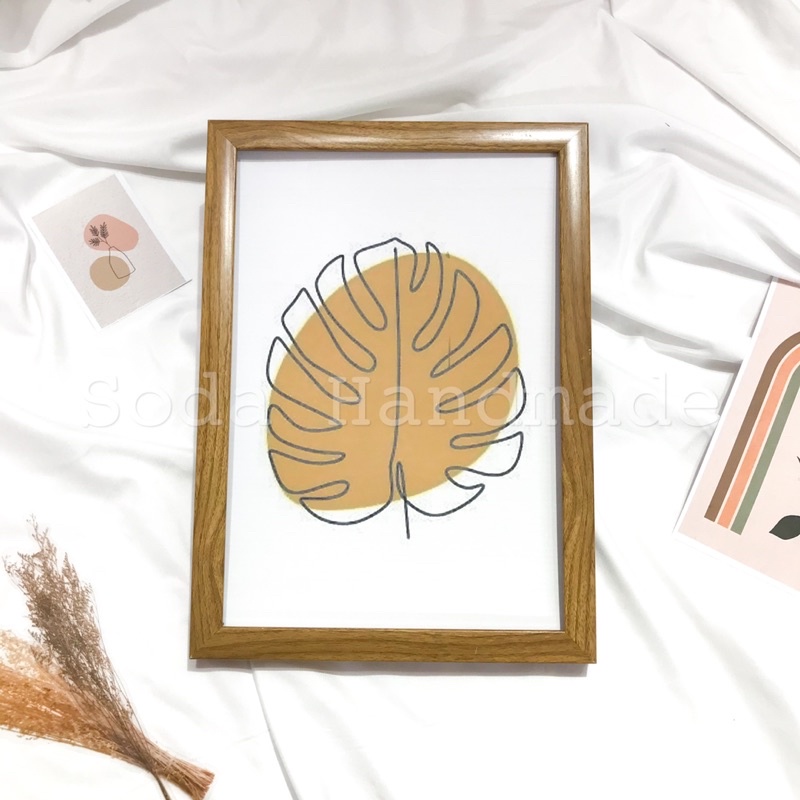 (Tặng kèm tranh)Khung ảnh phong cách Vintage Minimalism Bắc Âu Tối Giản