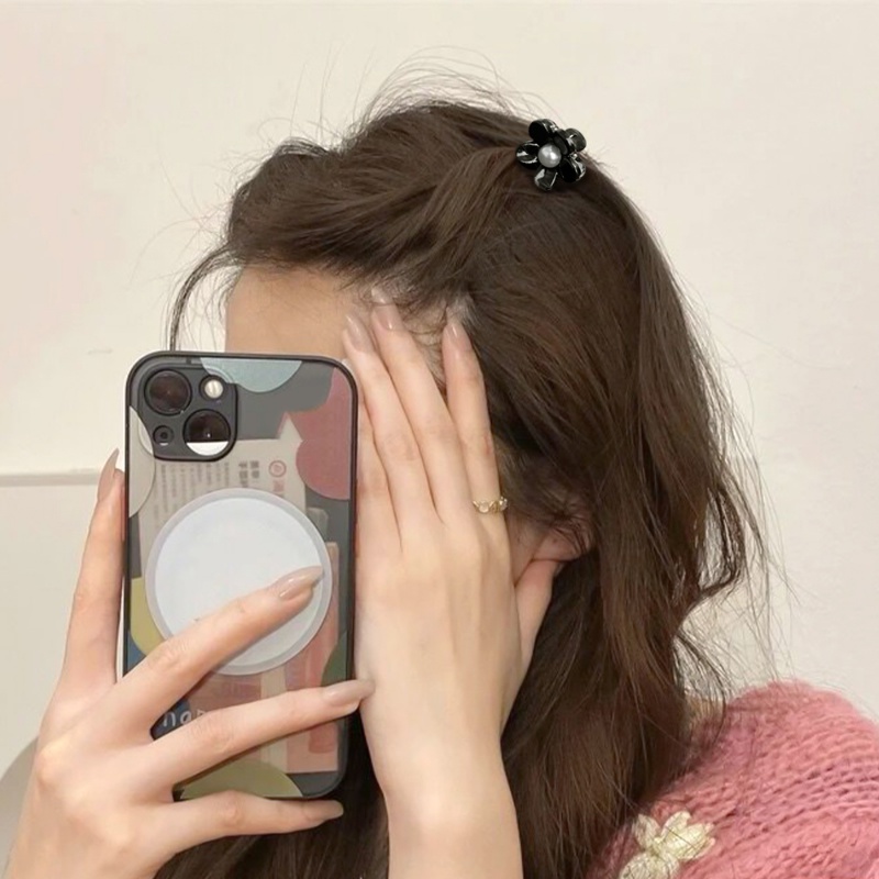 Kẹp Tóc Càng Cua Mini Đính Ngọc Trai Nhân Tạo Dễ Thương Cho Nữ
