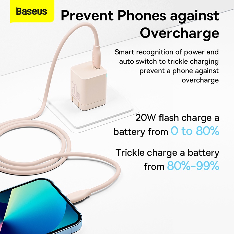 [Mã ELBMO2 giảm 12% đơn 500K] Củ sạc BASEUS Super Si Pro 20W USB C thích hợp cho iPhone 13 12