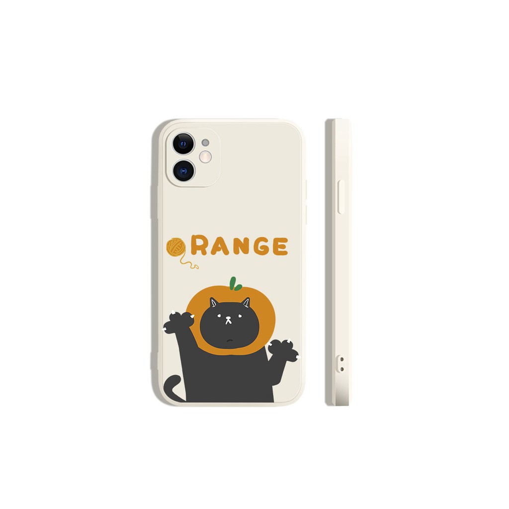 Ốp lưng iphone - ốp iphone  cạnh vuông Hình Mèo Orange iphone 5/5s/6/6plus/6s/6s plus/6/7/7plus/8/8plus/x/xs/xs max/11/