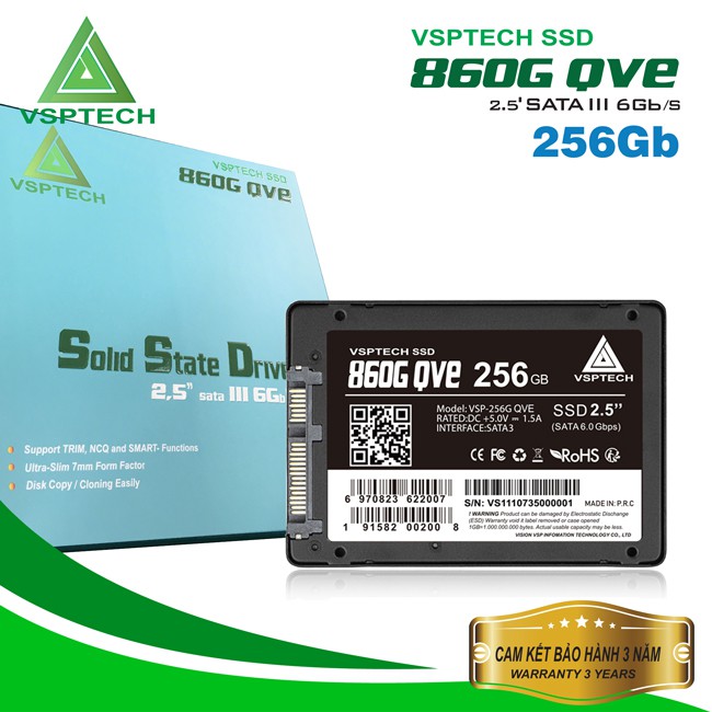 [Bảo Hành 3 năm] Ổ cứng SSD VSPTECH 120G-128G-256G (860G QVE) Chính hãng