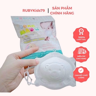 Set 10 cái khẩu trang hình gấu cho bé, khẩu trang em bé 3D cho trẻ 0-3 tuổi - rubykid79