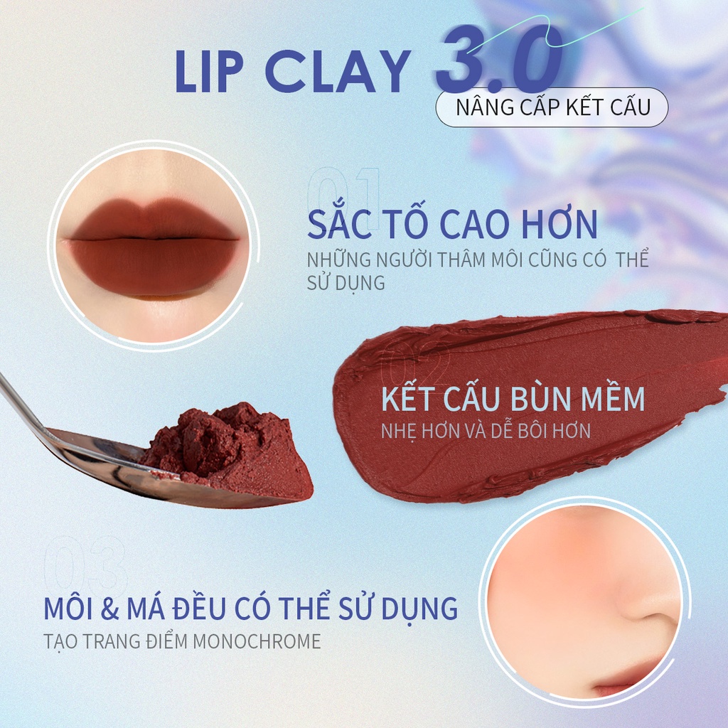 Phấn má và son môi FOCALLURE velvet-hazy matte 5g