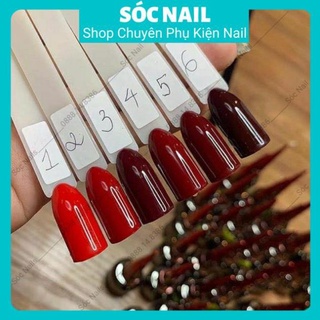 Sơn gel mxbon 6 màu đỏ chính hãng chai 15ml siêu đẹp