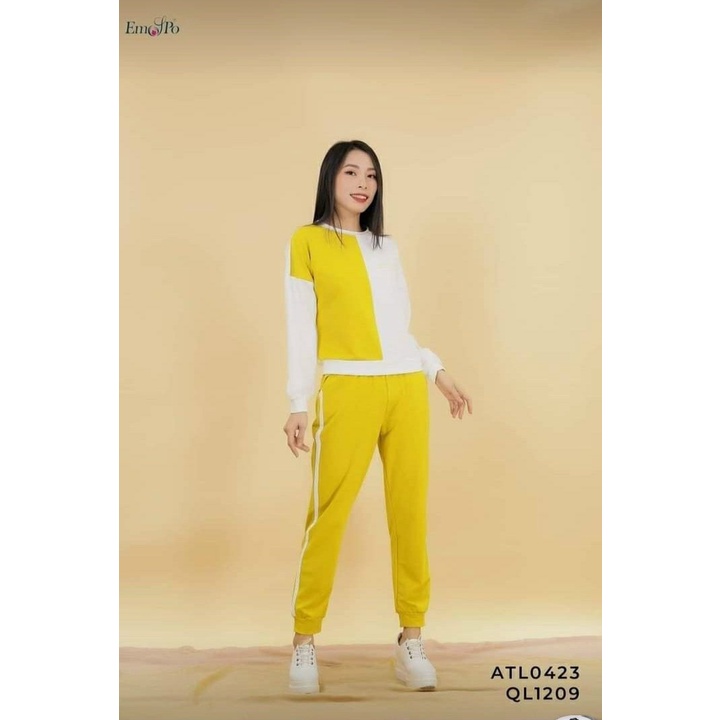 Bộ đồ thể thao nữ phối vải Emspo ATL0423 QL1209