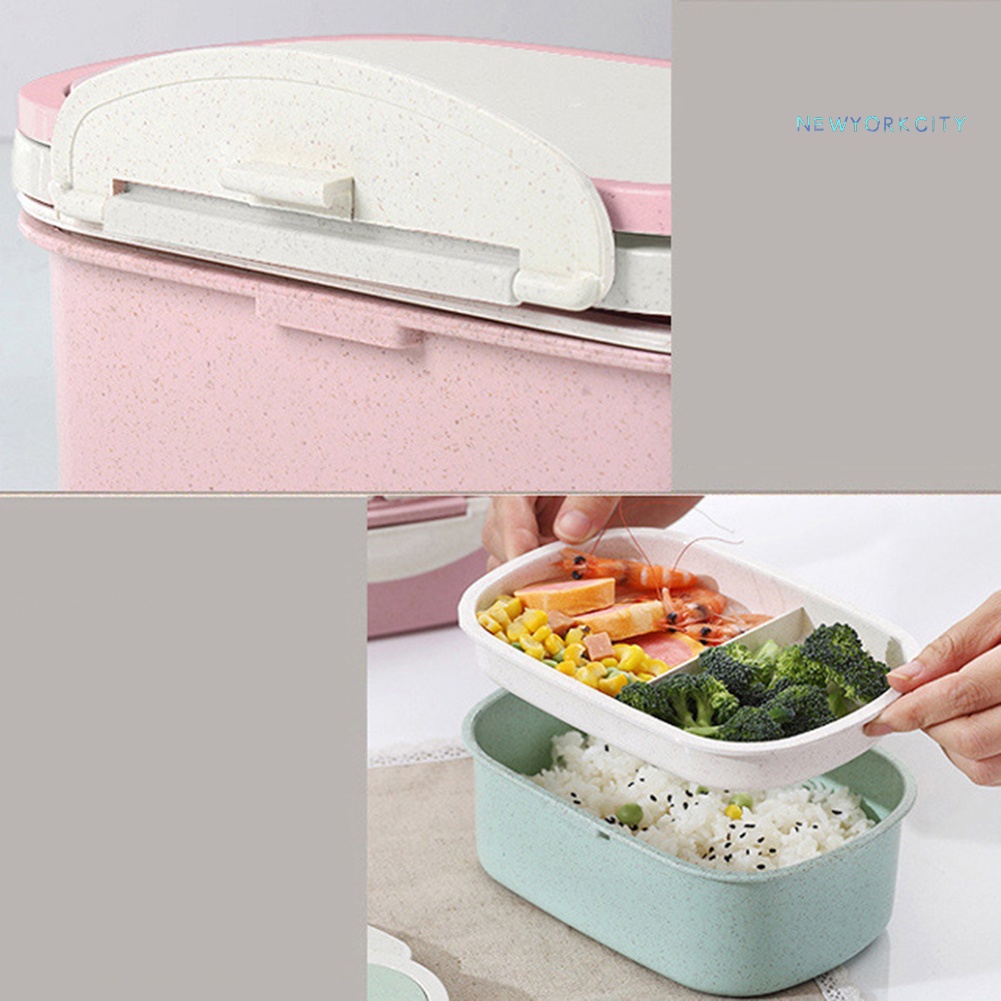 Hộp cơm Giữ Nhiệt Hai Lớp Bằng Nhựa