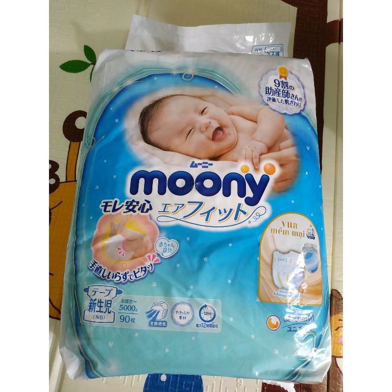 Cộng miếng (Nhập Khẩu/ Nội địa)Bỉm dán, quần Mooony nguyên bịch đủ size NB90, S84, M64, L54, L44, XL 44