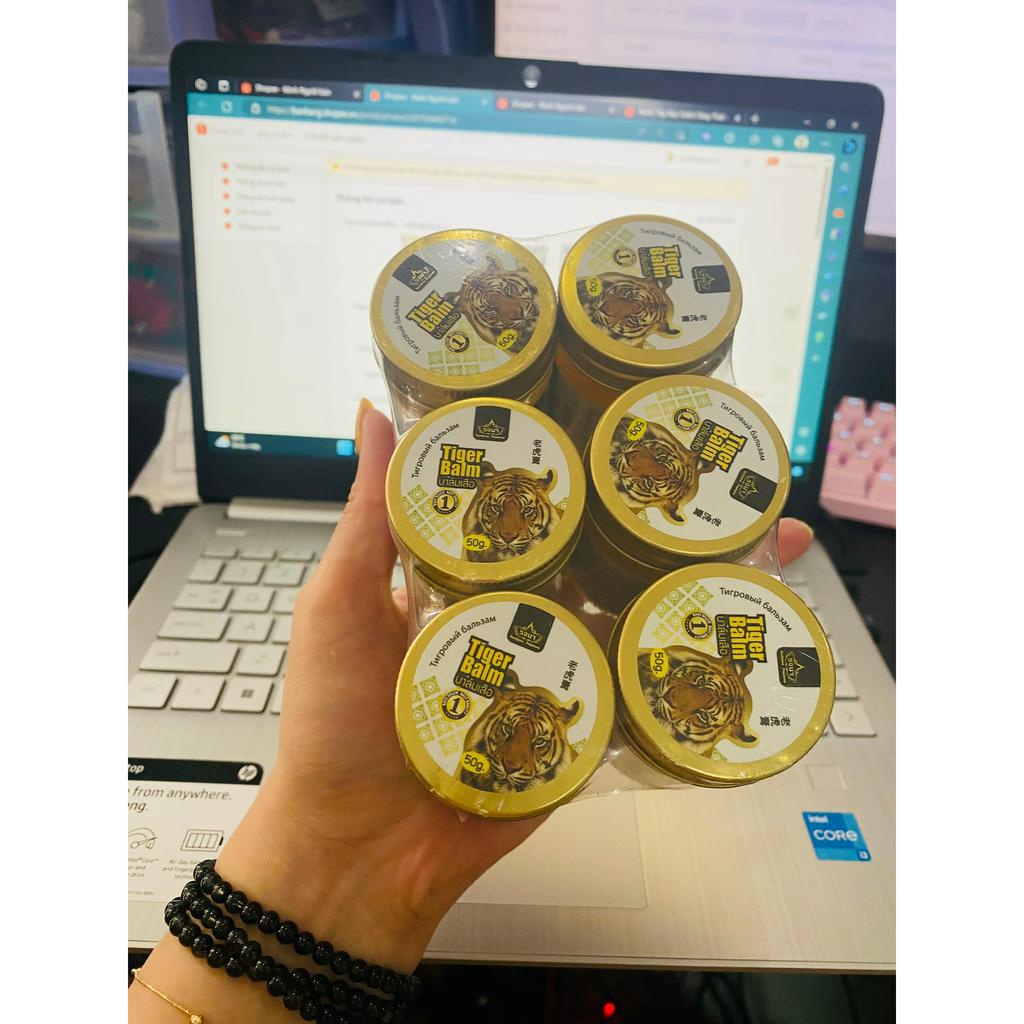 [COMBO 1 LỐC 6] Hủ Dầu Cù Là Xoa Bóp Cơ Xương Khớp Con Hổ Vàng ROCHJANA Thái Lan 50gram