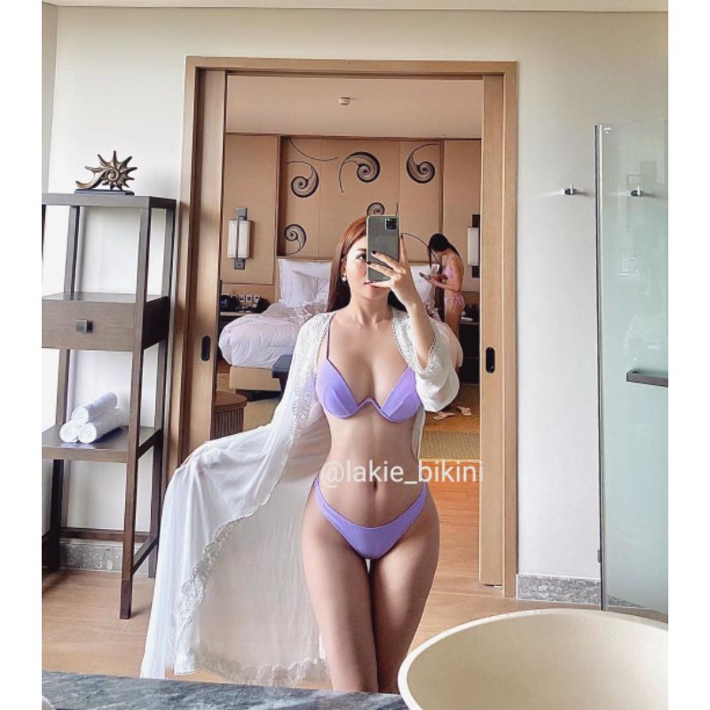 Lakie_bikini: Bikini 2 Mảnh Gọng Nâng Ngực Neon Sexy Plunge Bikini Set