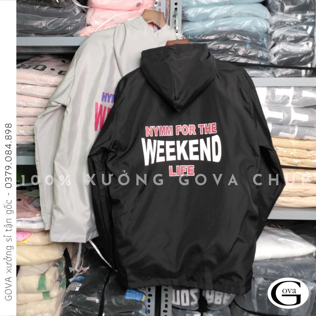 Áo khoác dù Weekend Life nam nữ form rộng Unisex 2 lớp Chống Nắng Siêu Hot ulzzang Jacket Bomber GOVA