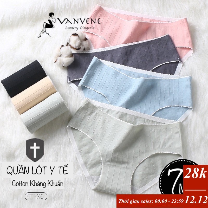 QUẦN LÓT NỮ COTTON THÔNG HƠI TIM VANVENE LÓT ĐÁY NANO BẠC KHÁNG KHUẨN Q048