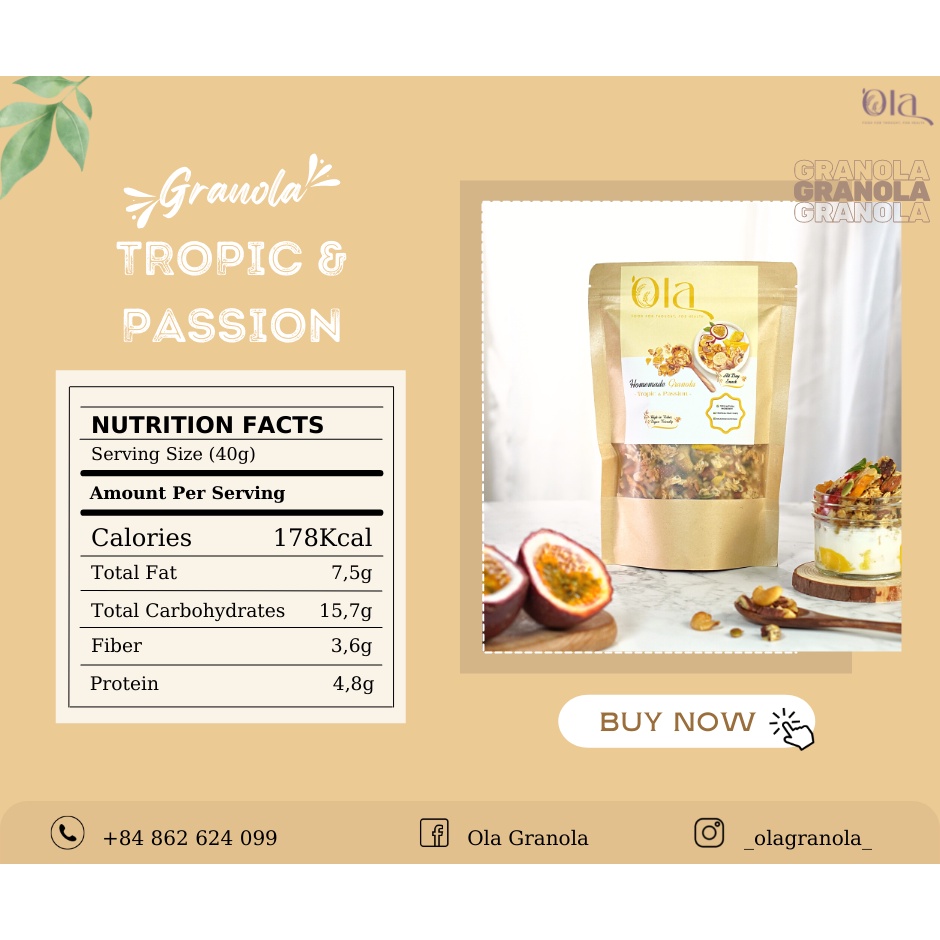 Granola Tropic &amp; Passion 250G