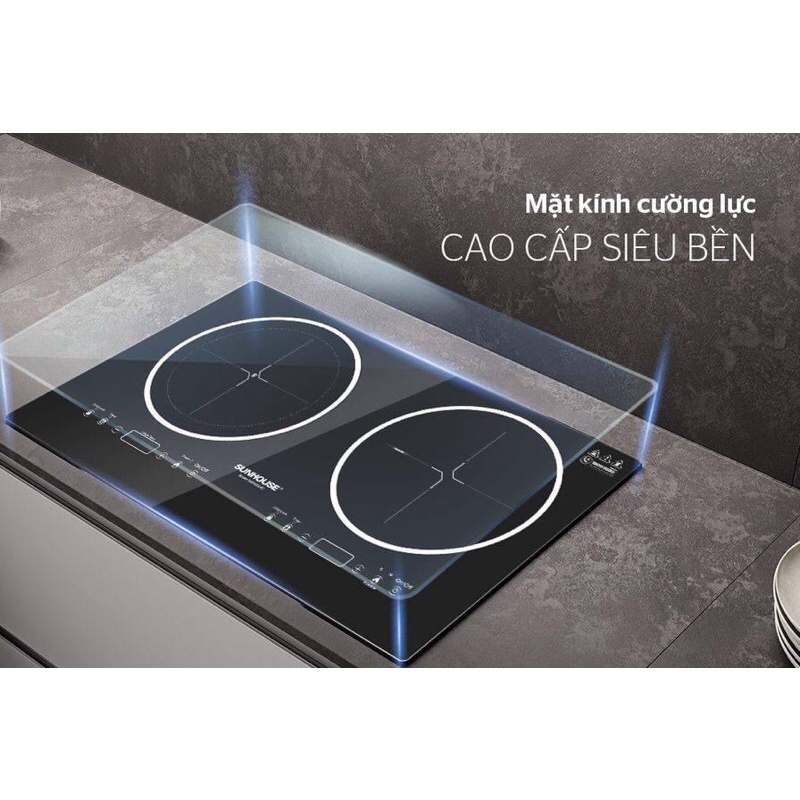 Bếp điện từ đôi Hồng ngoại Sunhouse SHB9002-EC