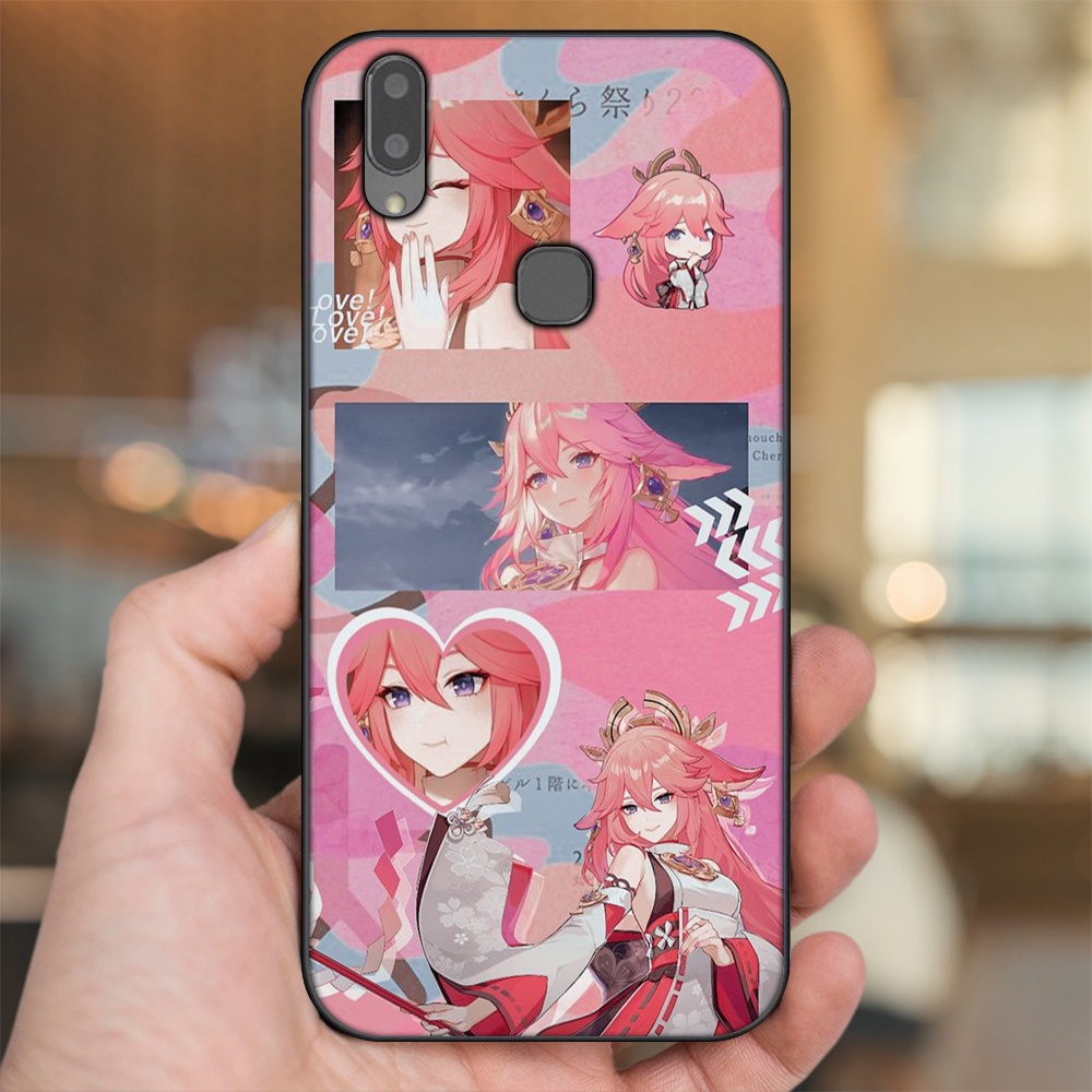 Ốp lưng Vivo V9, Y85, V11i viền đen in hình Yae Miko Genshin Impact
