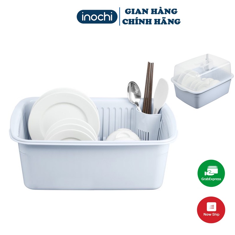 ▧✚┅INOCHI Rổ Úp Chén Bát Có Nắp Kháng Bụi,Trống Chuột Bọ, Thoát Nước - Konbini365