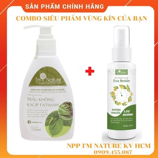 💖COMBO💖 Dung Dịch Vệ Sinh Trầu Không Im Nature150ml và Xịt Eva Besti 5.0 100ML chuyên sâu cho vùng kín của bạn
