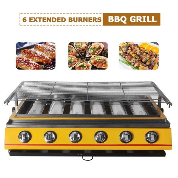 Bếp nướng thịt BBQ, nướng hàu, hải sản bằng Gas 6 đầu đốt ETON ET-K333