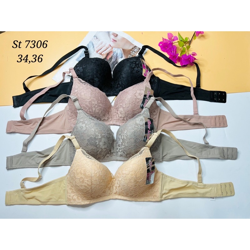 Áo lót nữ, áo ngực không gọng Thái Lan Sisterhood 7306 đệm mỏng nâng ngực
