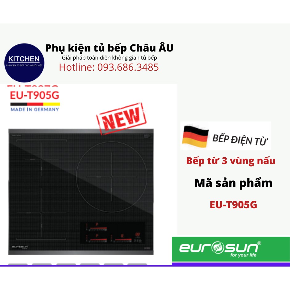 Bếp từ 3 vùng nấu  EU-T905G  Eurosun