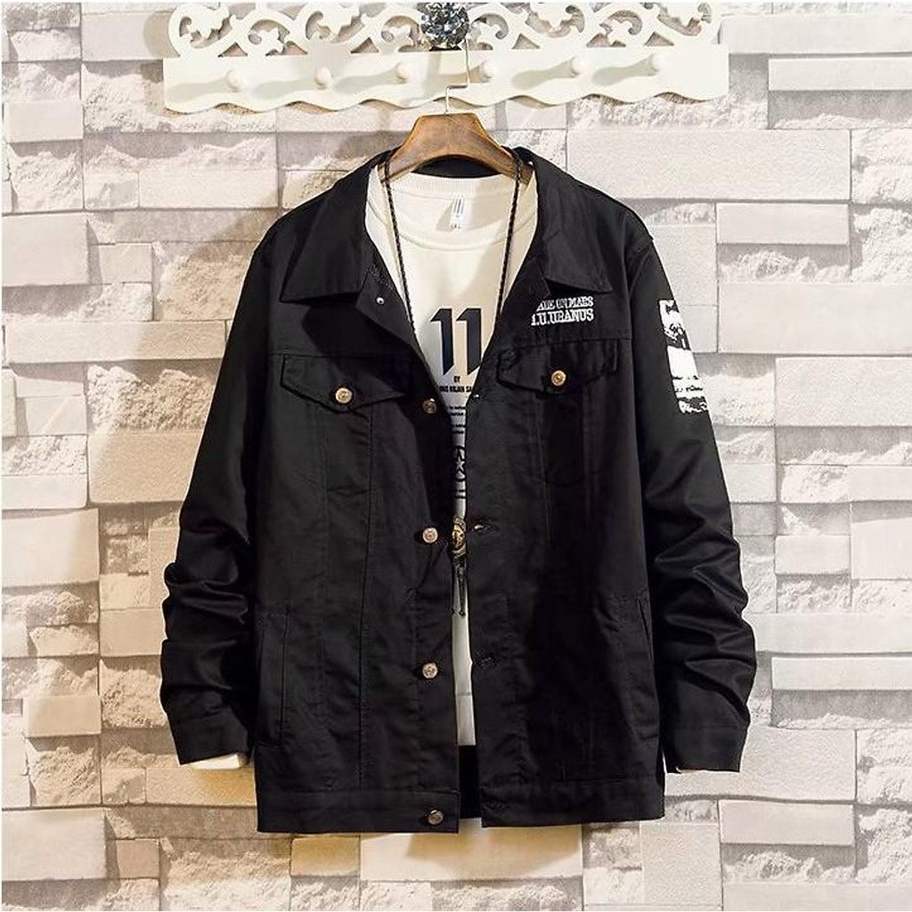 Áo khoác jean nam TH Store thiết kế đắp tay màu đen, áo khoác nam thời trang phong cách cá tính AKB2 blue_shop8