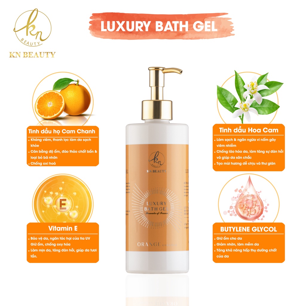 &lt; QUÀ TẶNG &gt; Sữa tắm toàn thân KN Beauty Luxury Bath Gel size mini