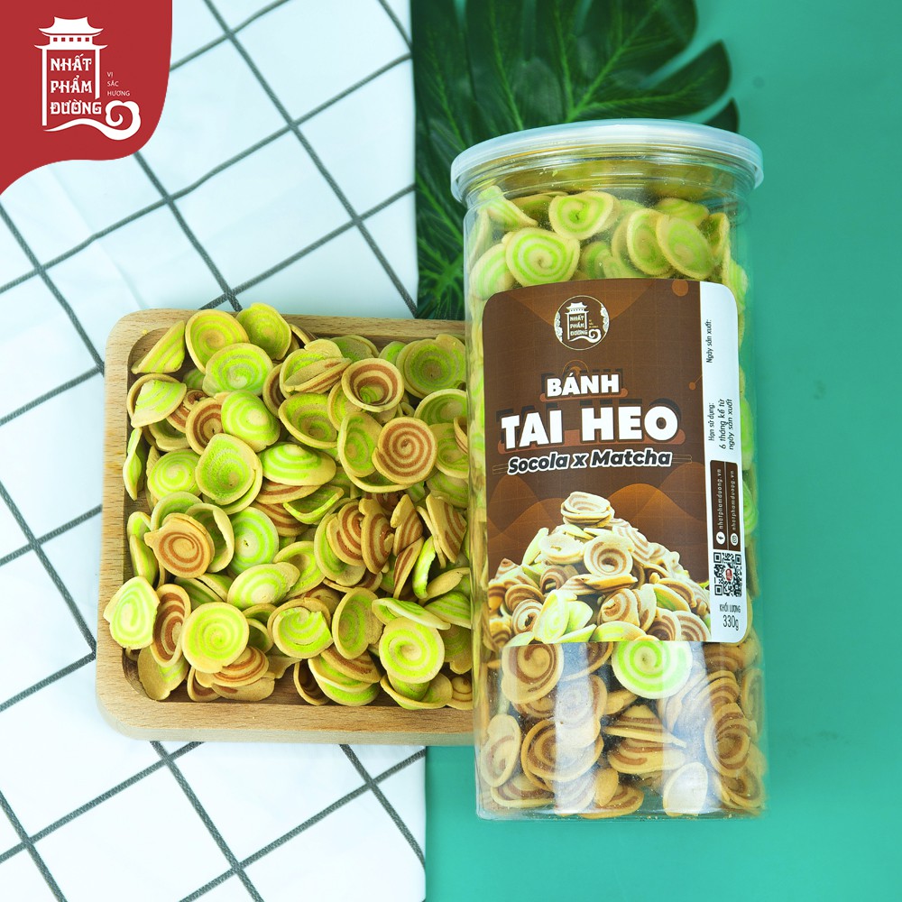 Bánh tai heo nhí mix 330g Nhất Phẩm Đường vị matcha và socola