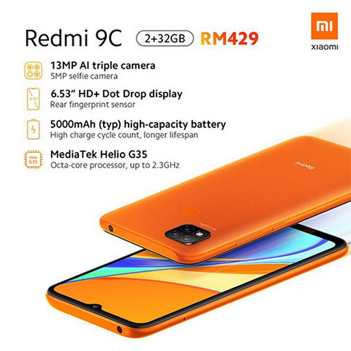 Điện thoại Xiaomi Redmi 9C - 2GB/32GB | WebRaoVat - webraovat.net.vn