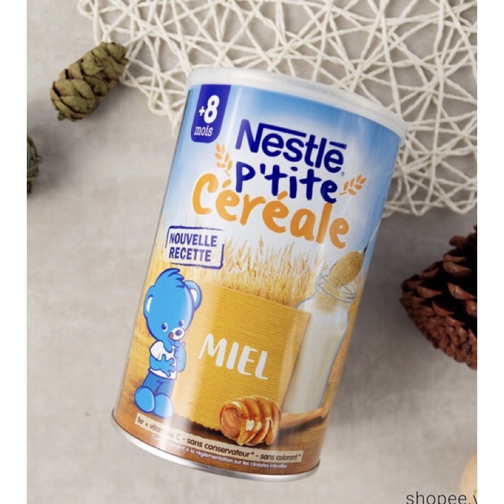 bột lắc NESTLE pháp 400g tăng cân cho bé từ 6tháng vị vani , vị mật ong date 5/2022