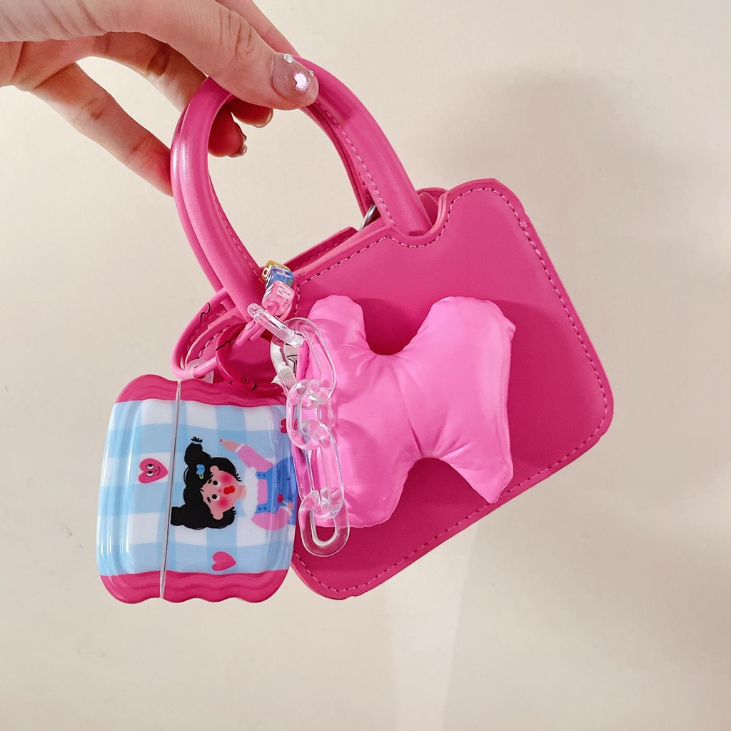 Vỏ Bảo Vệ Hộp Sạc Tai nghe không dây AirPods Pro 1 / 2 3 2021 gen3 Bằng Silicon TPU Mềm Chống Sốc Họa Tiết Kẻ Sọc Dễ Thương