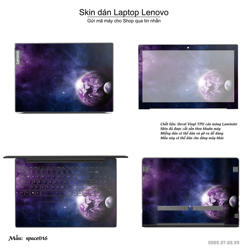 Skin dán Laptop Lenovo in hình không gian _nhiều mẫu 3 (inbox mã máy cho Shop)