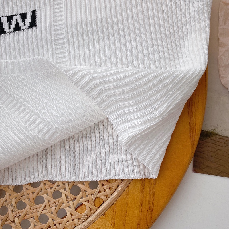 Áo Dệt Kim Không Tay In Chữ Thời Trang Mùa Hè Dành Cho Nữ