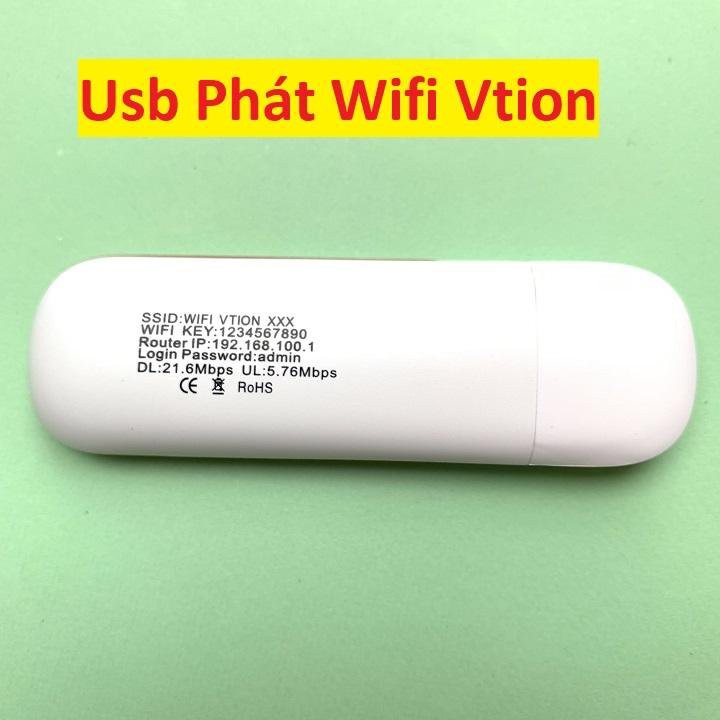 USB DCOM Phát WiFi 3G/4G VITION Tốc Độ Cao Hỗ Trợ 15 Kết Nối Dùng Mạng Ổn Định | BigBuy360 - bigbuy360.vn